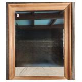 Wood Framed Beveled Glass Mirror