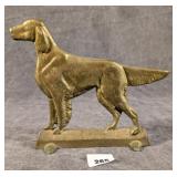 Brass Bird Dog Door Stop