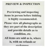 Preview is by appointment, please call or text.