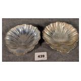 2 Gorham Sterling Shell Shaped Dishes