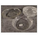 3 Colorless Glass Serving Bowls Inc Candlewick