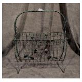 Verdigris Finished Metal Magazine Rack