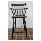 Black Painted Windsor Style Bar Stool