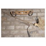 Three Vintage Farm Tools Inc An Awesome Broom