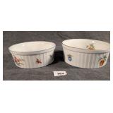2 Andrea Casserole Dishes, Fruit & Jardin