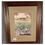 Framed Photo of Zebras