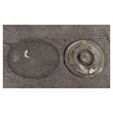 Jeannette Anniversary Cake Plate & Large Oval Tray