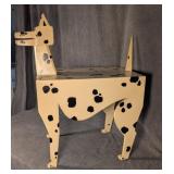 Folksy Dalmation Dog Form Bench