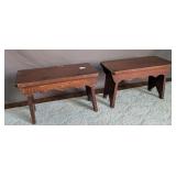 Pair of Knotty Pine Step Stools