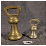 2 Brass Bell Weights