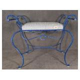 Blue Metal Stool