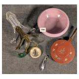Plate Stands, Silent Butler, Paperweight, Etc