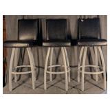 3 Upholstered Bar Stools