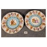 2 Western German Carlsbad Watteau Scene Plates