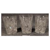 3 American Brilliant Period Cut Glass Tumblers