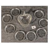 Imperial Candlewick Coasters & Heart Nappy