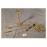 Brass Candle,Snuffers,Virginia MetalcraftersTrivet