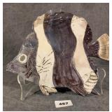 Pat House Raku Pottery Fish Wall Decor