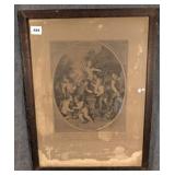18th Century French Engraving Blacksmith Cupids