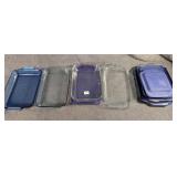 Glass Casseroles & Lids Inc Cobalt