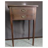 Tall Mahogany Night Stand / Work Table Bench Made?