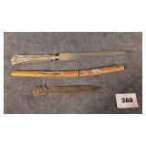 3 Vintage Letter Openers
