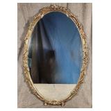 Gilt Framed Oval Mirror