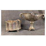 Two Silver Plate Centerpiece Bowls