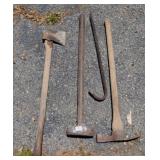 Axe, Sledge Hammer, Adze, Crow Bar