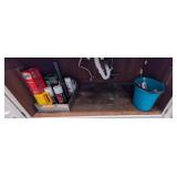 Household Supplies Cabinet Lot