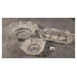 3 Elegant Glass Serving Pieces