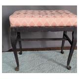 Queen Ann Style Upholstered Stool