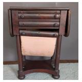 Late Classical Mahogany Sewing Stand - As Found