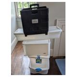 Group of Totes, Rolling Crate