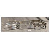 4 Chrome & Silver Plated Casserole Carriers