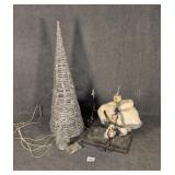 3 Silver Glittering Christmas Decorations