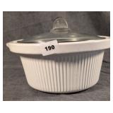 Lidded White Crock