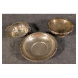 3 Small Sterling Silver Bowls