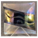 Paula Radke Fused Dichroic Art Glass Tray