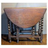 Quartersawn Oak Barley Twist Gateleg Table