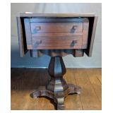 Late Classical Rosewood Drop Leaf Work Table
