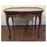 1930s Carved Tray Top Ocassional Table