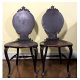 2 Victorian Hall Chairs