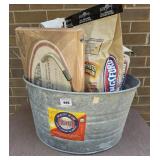RS Galvanized Metal Tub of Grilling Items