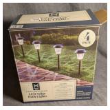 2 Led Solar Path Lights (box says 4 but 2 missing)