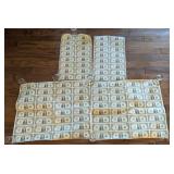 2 Uncut Sheets of 32 & 2 Sheets of 16 $1 Bills