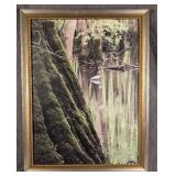 Framed Print of Heron in River