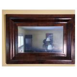 19th Century Mahogany Veneer Ogee Mirror