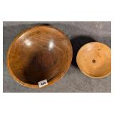 2 Walter Perkins Turned Wood Bowls