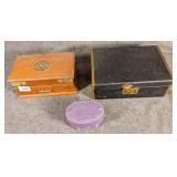 Two Jewelry Boxes & a Trinket Box